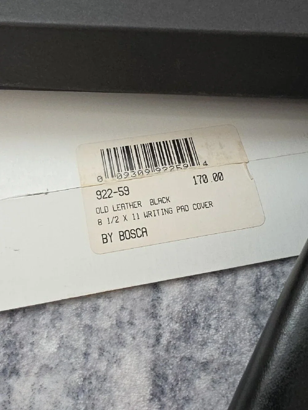 Vintage Bosca Black Leather Portfolio